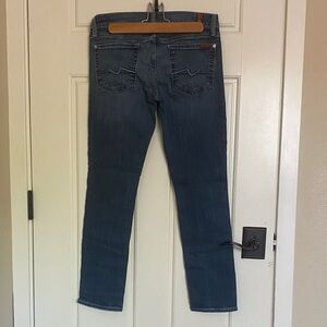 7 For All Mankind Roxanne Blue Jeans w/ Jewel Button